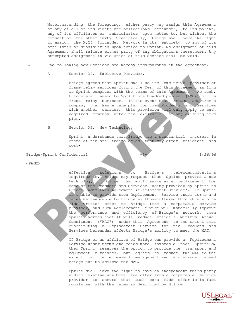 Get Amendment No. 3 to Managed Network Agreement between Sprint Communications Company, LP and Bridge Data Company Preview Amendment No. 3 to Managed Network Agreement between Sprint Communications Company, LP and Bridge Data Company