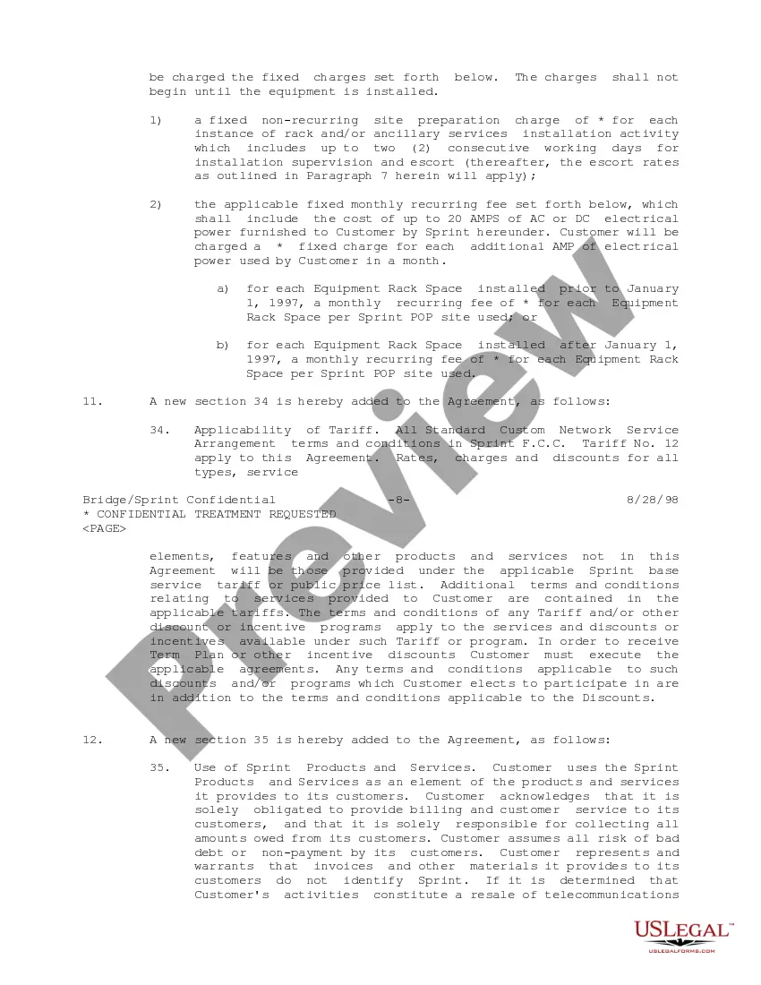 Get Amendment No. 7 to Managed Network Agreement between Sprint Communications Company, LP and Bridge Data Company Preview Amendment No. 7 to Managed Network Agreement between Sprint Communications Company, LP and Bridge Data Company