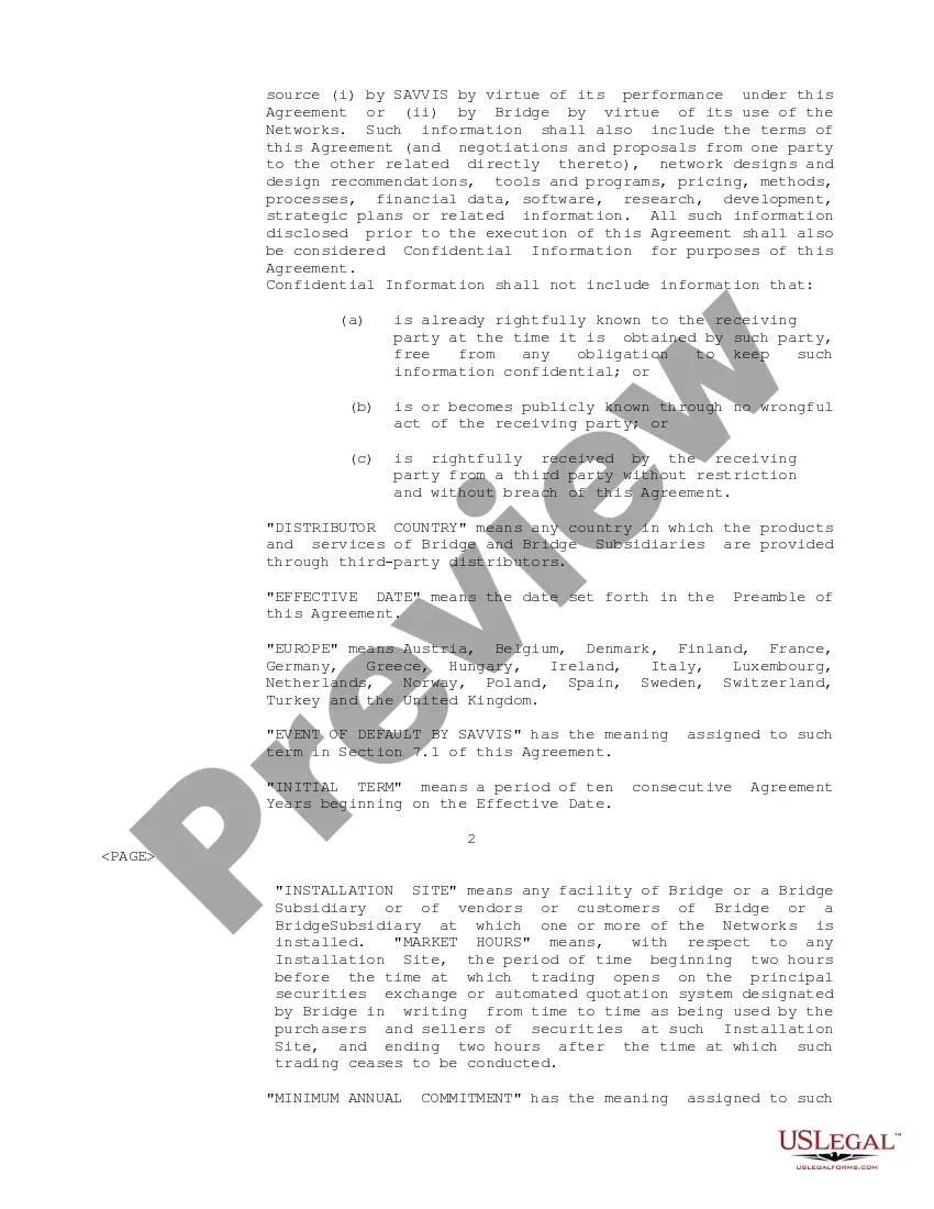 Get Network Services Agreement regarding providing financial news and other data and Internet protocol backbone and other data transport services Preview Network Services Agreement regarding providing financial news and other data and Internet protocol backbone and other data transport services