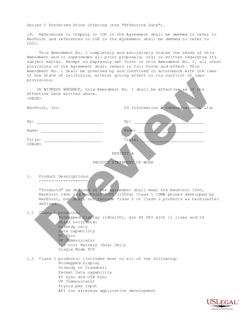 Get Amended Research, Development and Distribution Agreement regarding Development, Marketing and Servicing of Wireless Telecommunications Products Preview Amended Research, Development and Distribution Agreement regarding Development, Marketing and Servicing of Wireless Telecommunications Products