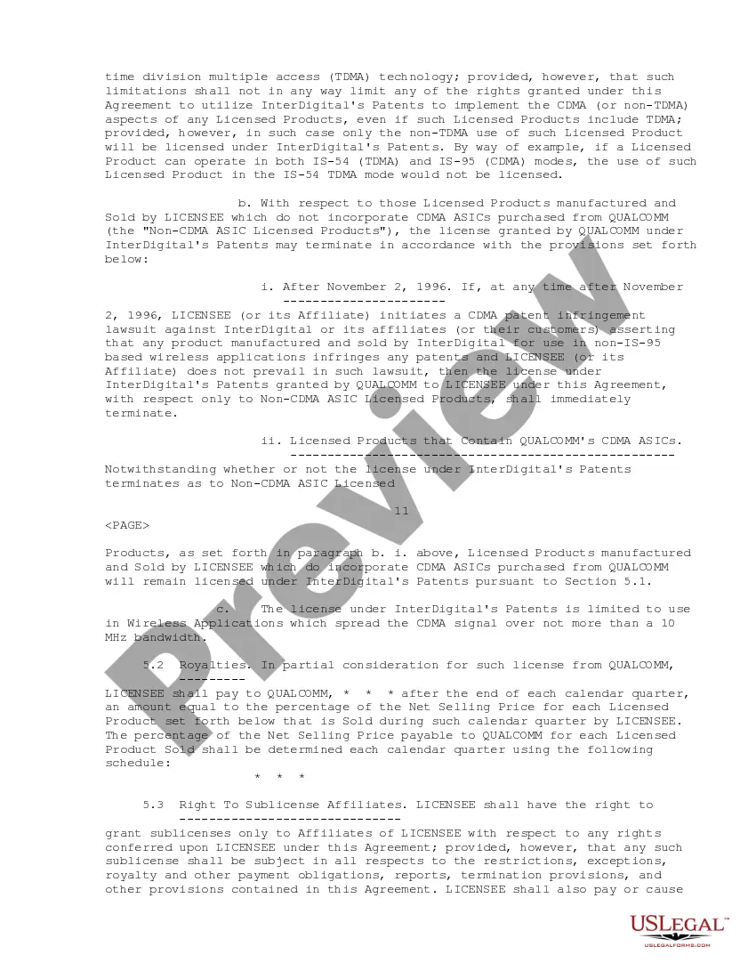 Get Subscriber Unit License Agreement between QUALCOMM, Inc. and NeoPoint, Inc. regarding obtaining a license to manufacture and sell Subscriber Units Preview Subscriber Unit License Agreement between QUALCOMM, Inc. and NeoPoint, Inc. regarding obtaining a license to manufacture and sell Subscriber Units