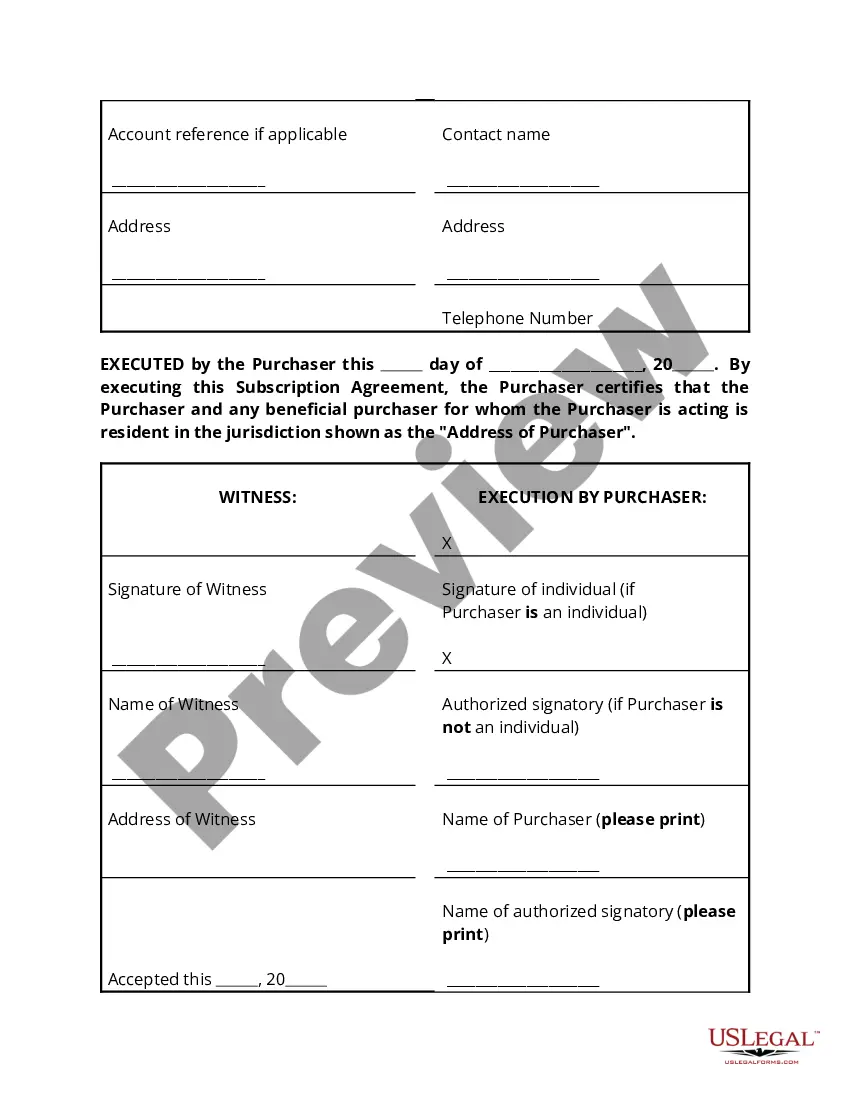 Get Private Placement Subscription Agreement Preview Private Placement Subscription Agreement