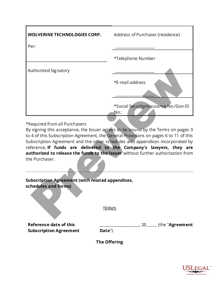 Get Private Placement Subscription Agreement Preview Private Placement Subscription Agreement