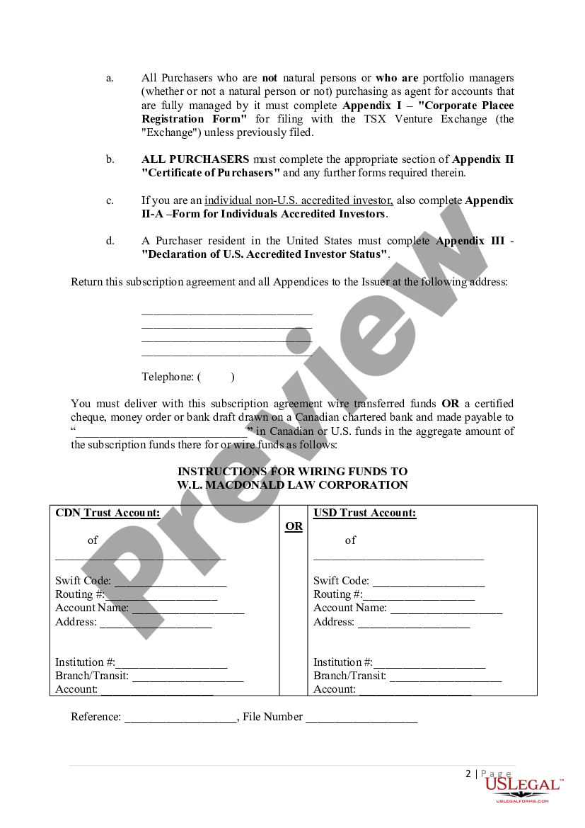 assignment of subscription rights