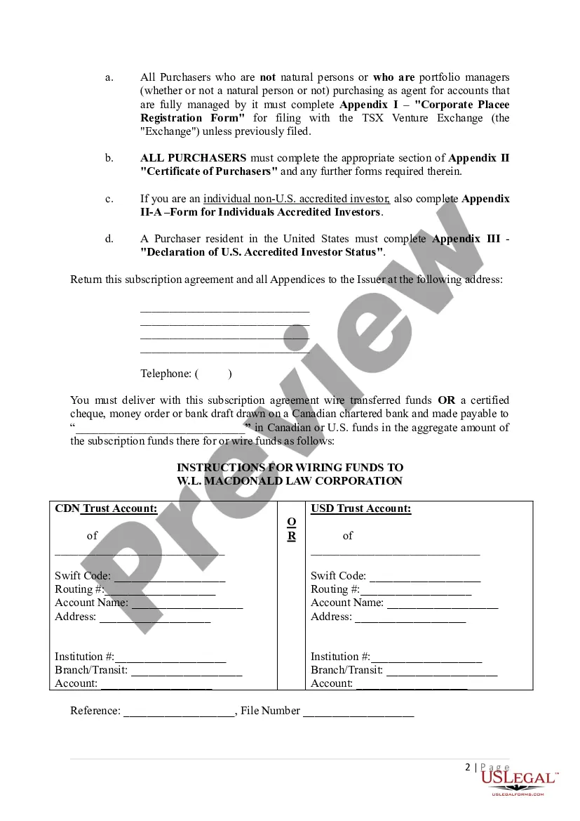 Get Subscription Agreement Preview Subscription Agreement