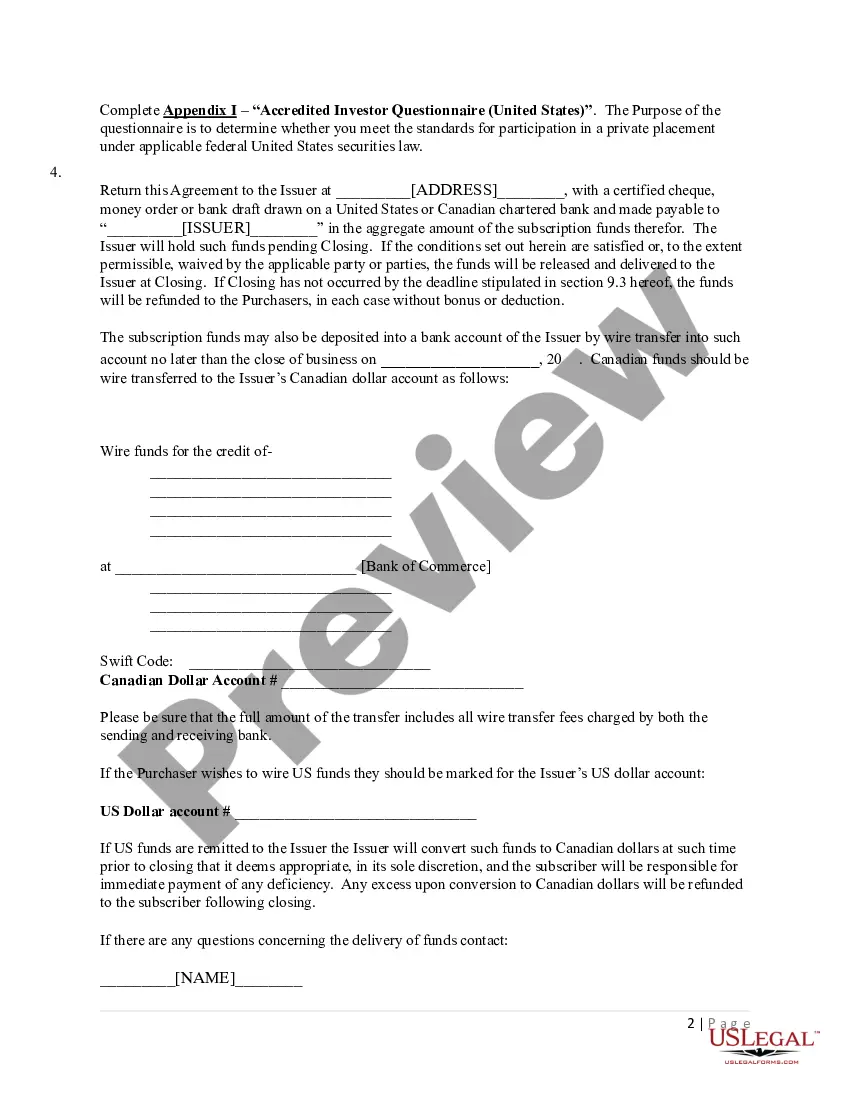 Get Subscription Agreement Preview Subscription Agreement