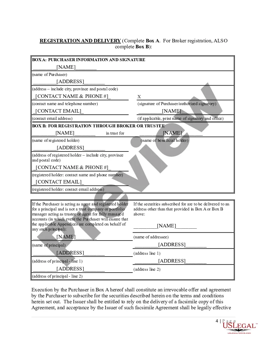 Get Subscription Agreement Preview Subscription Agreement