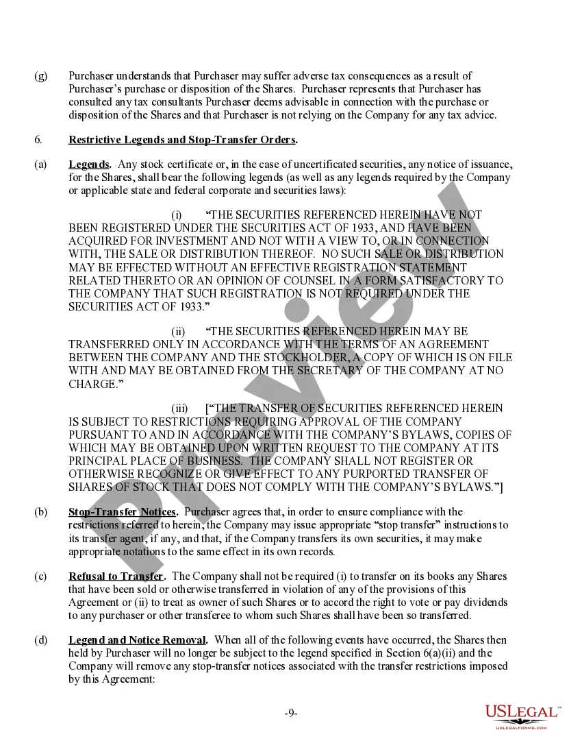 Get Common Stock Purchase Agreement with Vesting Preview Common Stock Purchase Agreement with Vesting