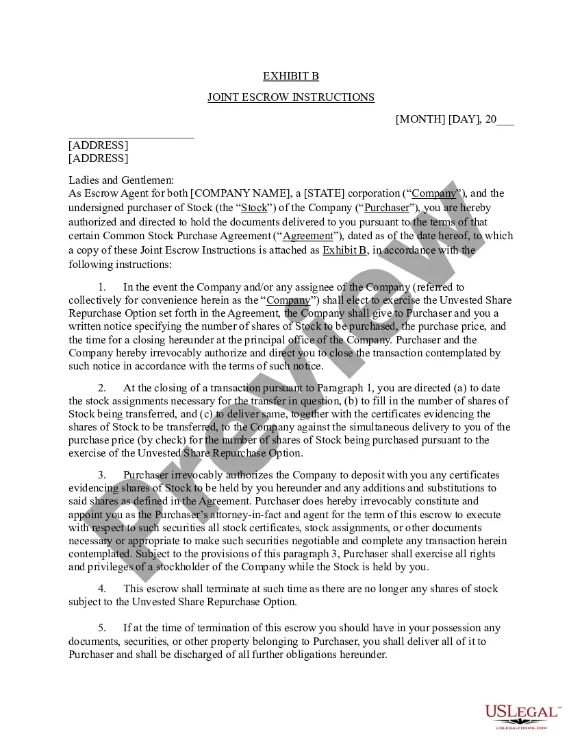 Preview Founder's Vesting Agreement