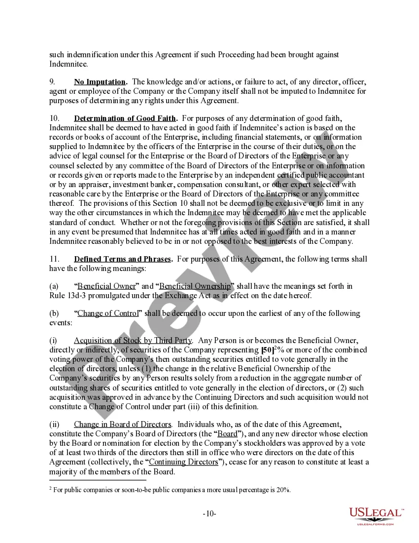 Get Indemnification Agreement Preview Indemnification Agreement