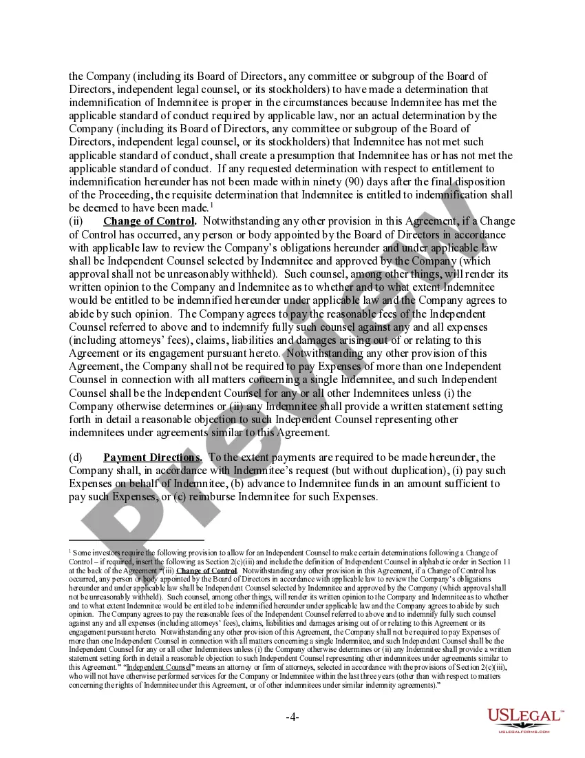 Get Indemnification Agreement Preview Indemnification Agreement
