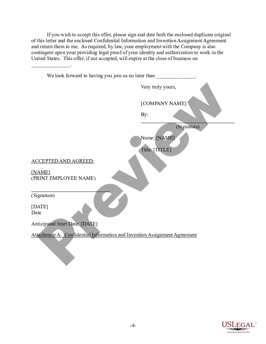 Preview Employee Offer Letter