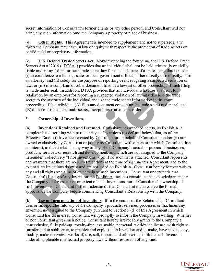 confidential information and invention assignment agreement translation