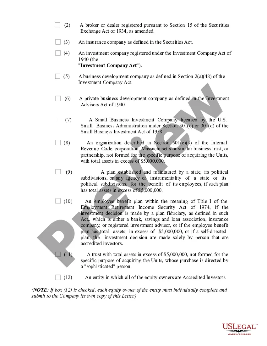 Get Accredited Investor Certification Letter Preview Accredited Investor Certification Letter