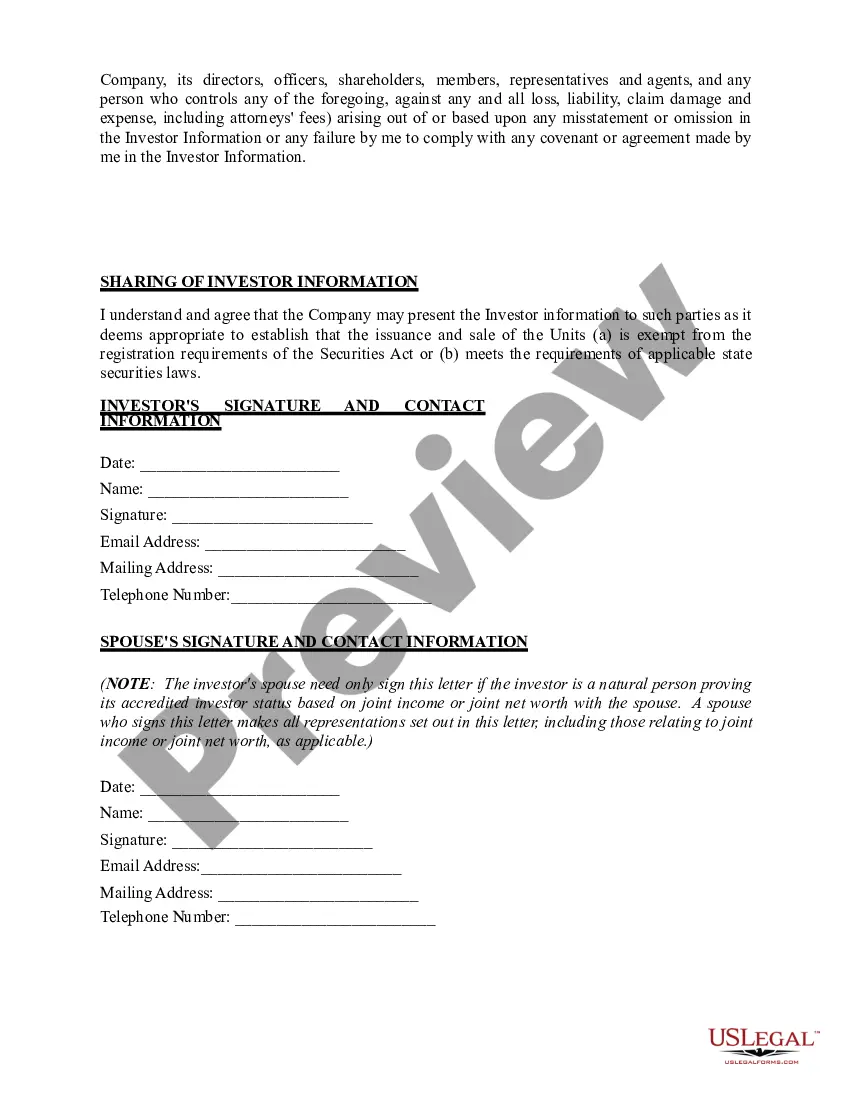 Get Accredited Investor Certification Letter Preview Accredited Investor Certification Letter