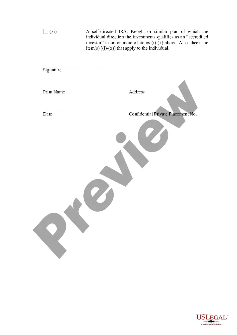 Get Checklist - Certificate of Status as an Accredited Investor Preview Checklist - Certificate of Status as an Accredited Investor