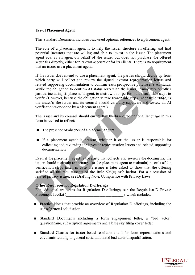Get Accredited Investor Representation Letter Preview Accredited Investor Representation Letter