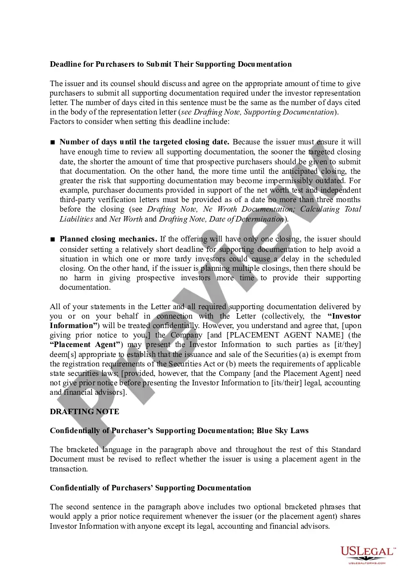 Get Accredited Investor Representation Letter Preview Accredited Investor Representation Letter