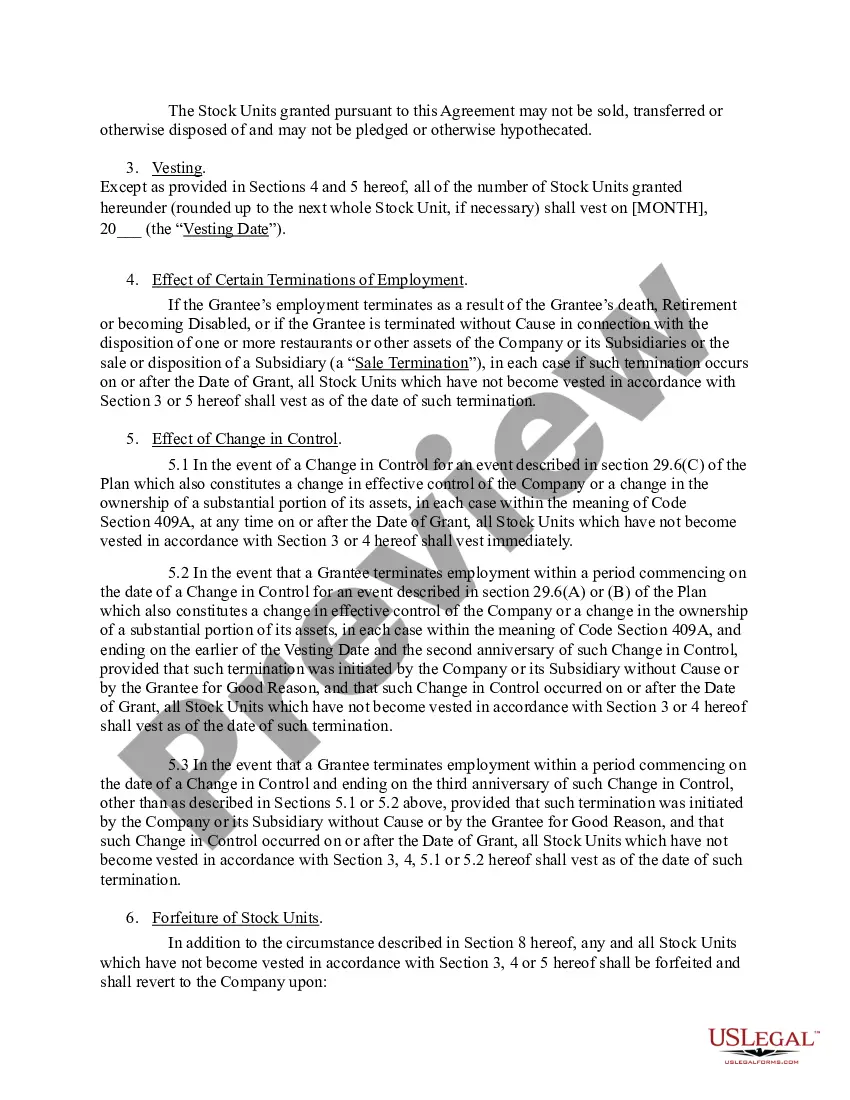 Get Stock Unit Award Agreement Preview Stock Unit Award Agreement