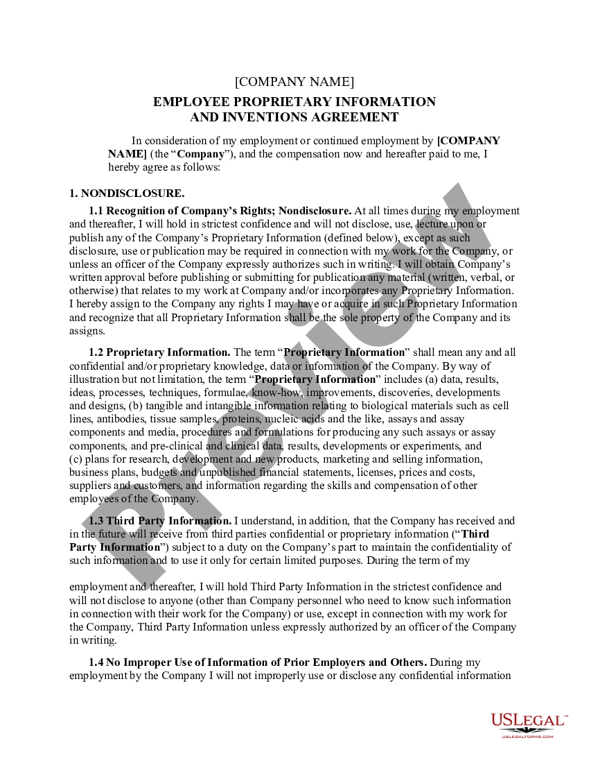 confidential information and inventions assignment agreement