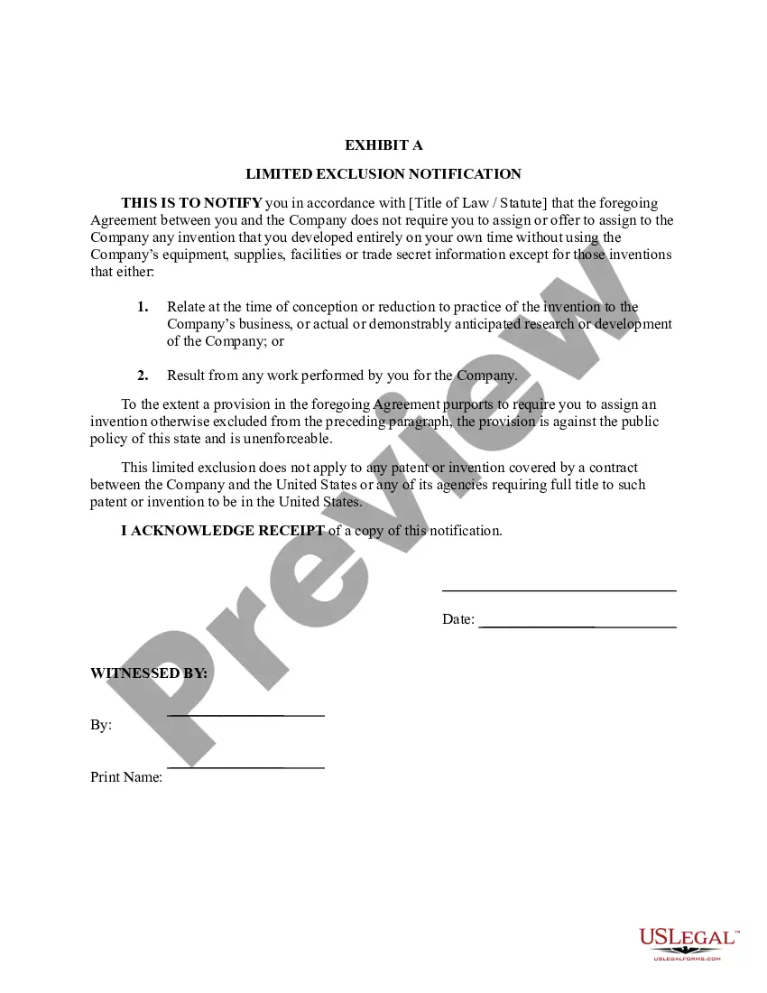 Get Employee Proprietary Information and Inventions Agreement Preview Employee Proprietary Information and Inventions Agreement