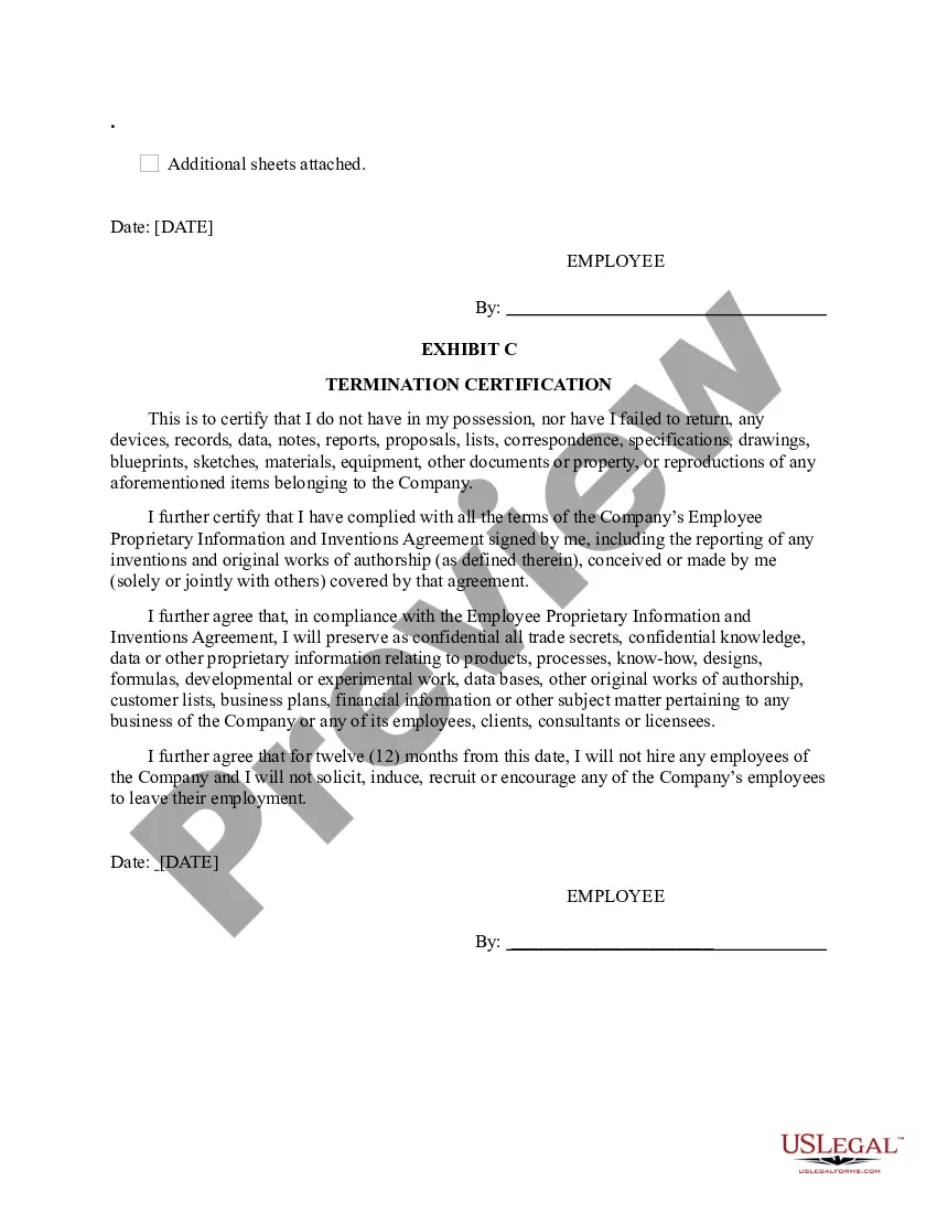 Get Employee Proprietary Information and Inventions Agreement Preview Employee Proprietary Information and Inventions Agreement
