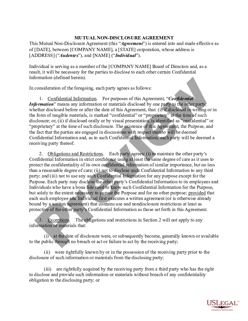 Preview Board Member Offer Letter