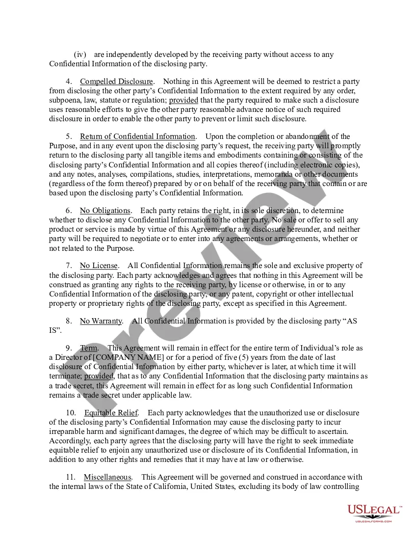 Preview Board Member Offer Letter