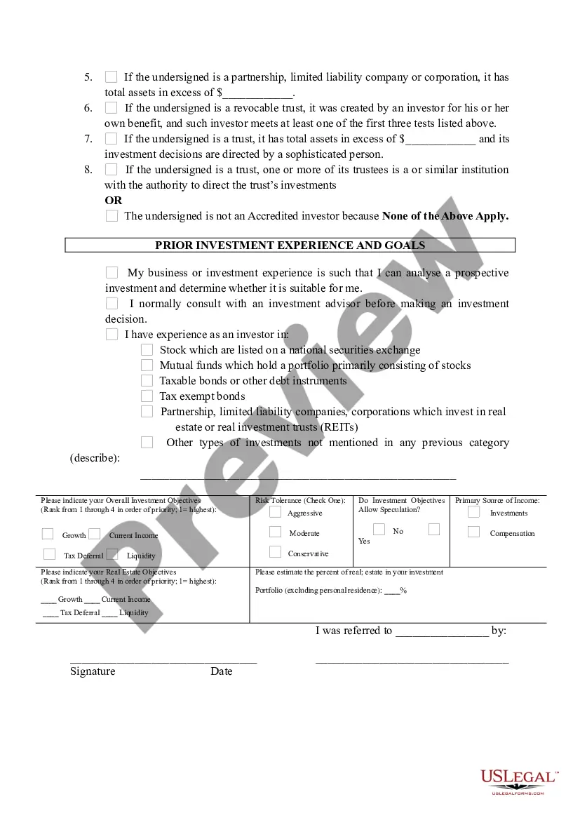 Get Accredited Investor Suitability Preview Accredited Investor Suitability