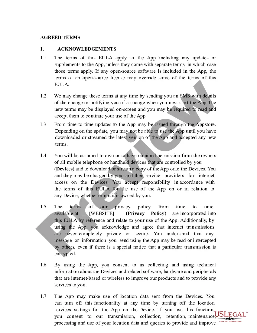 Get EULA - End User License Agreement Preview EULA - End User License Agreement