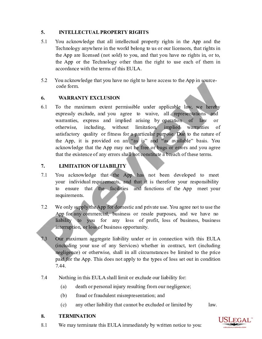 Get EULA - End User License Agreement Preview EULA - End User License Agreement