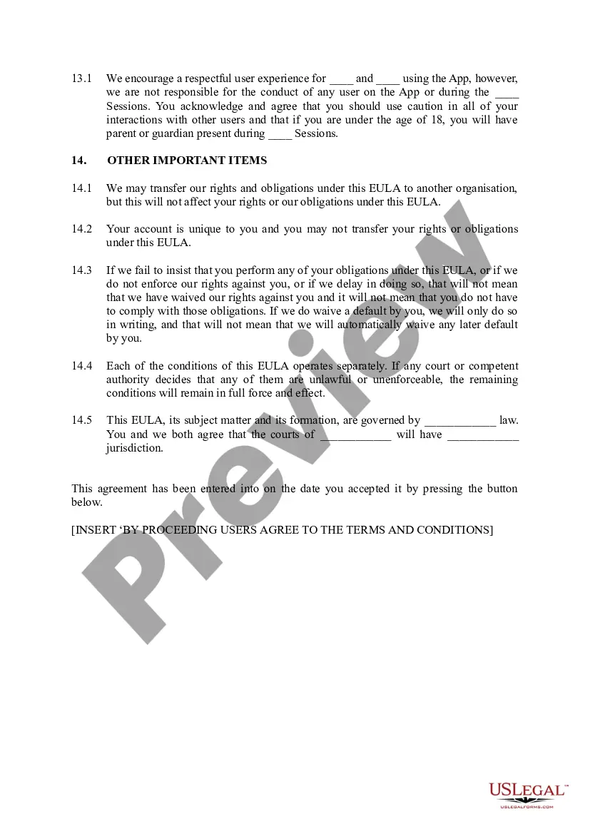 Get EULA - End User License Agreement Preview EULA - End User License Agreement