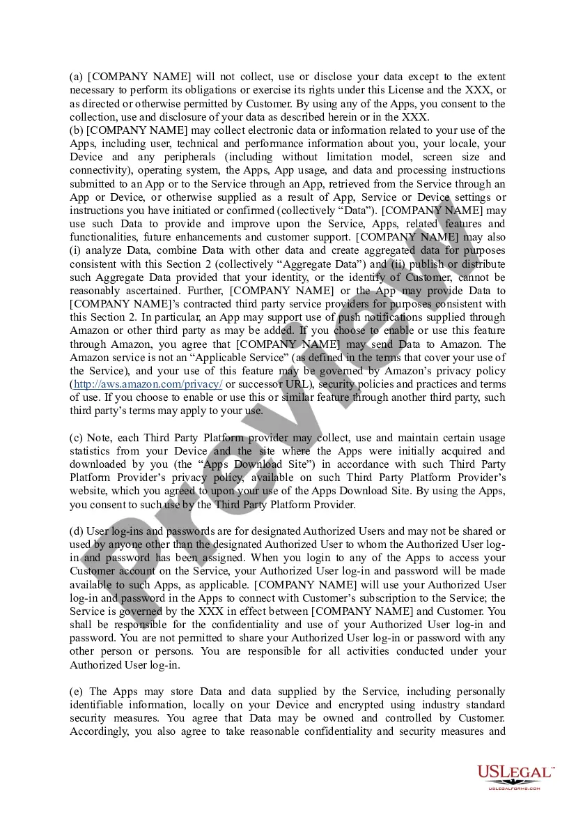 Get End User License Agreement for Mobile Applications Preview End User License Agreement for Mobile Applications