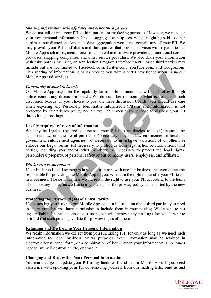 Get Mobile App Privacy Policy Preview Mobile App Privacy Policy