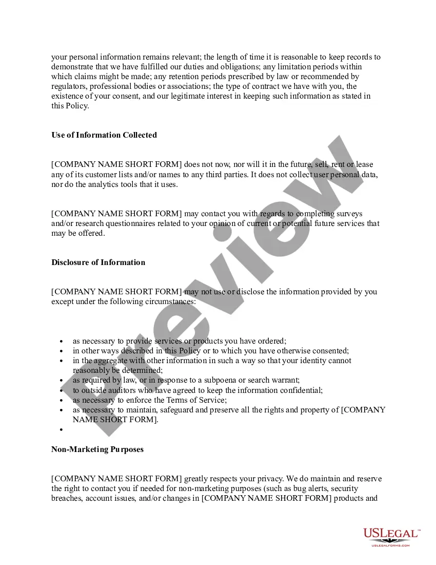 Get Online Privacy Policy Agreement Preview Online Privacy Policy Agreement