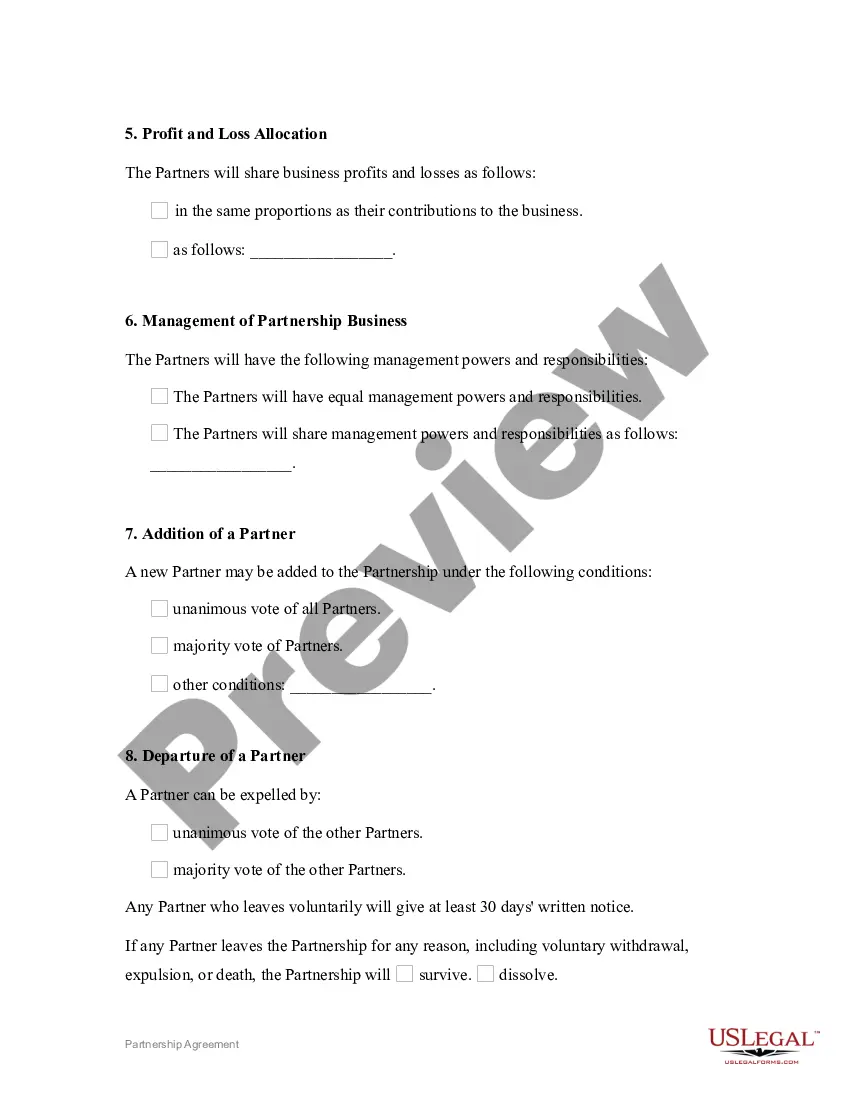 Get Partnership Agreement Preview Partnership Agreement