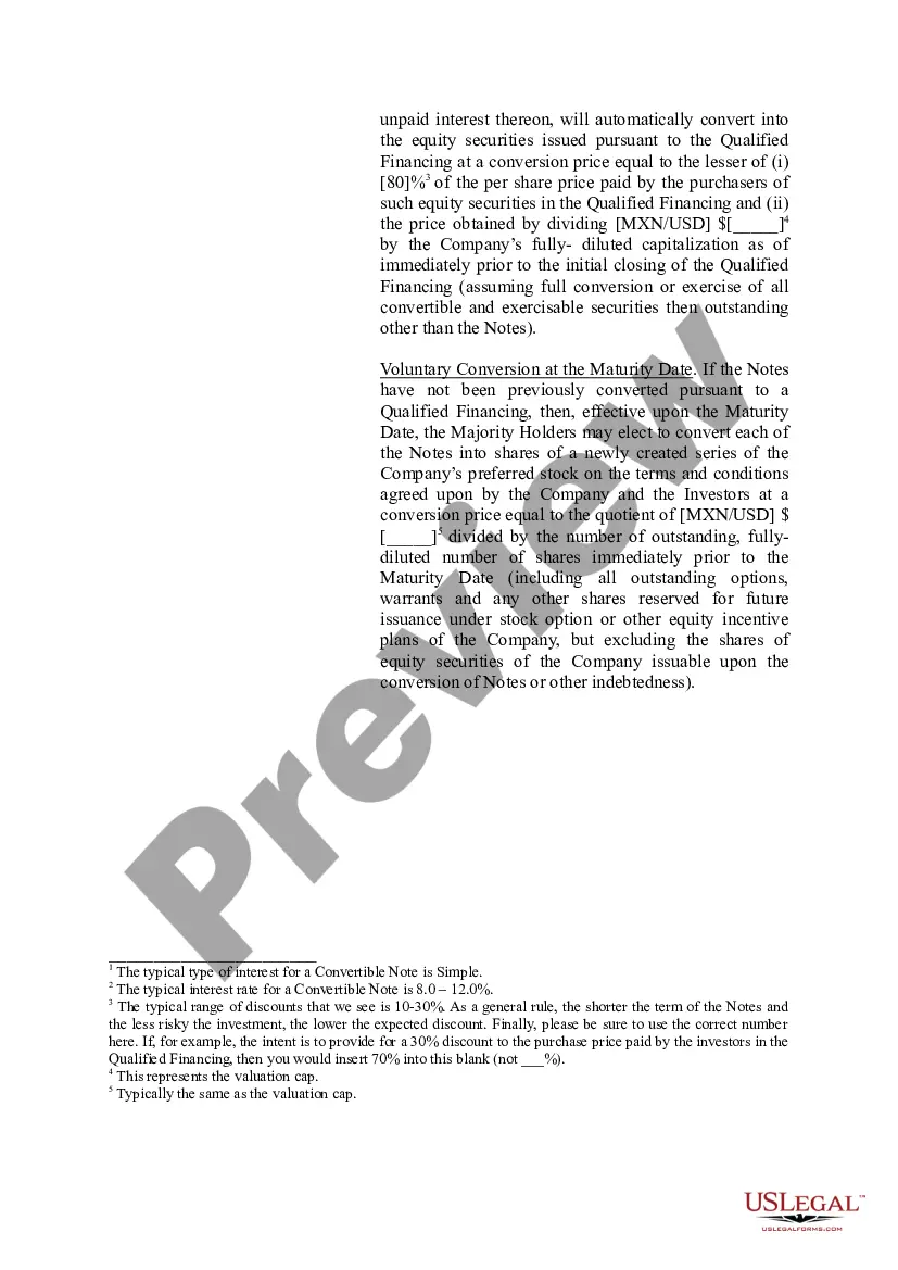 Get Term Sheet - Convertible Debt Financing Preview Term Sheet - Convertible Debt Financing