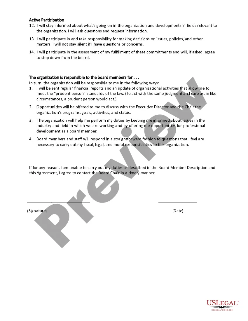 Get Board Member Agreement Preview Board Member Agreement