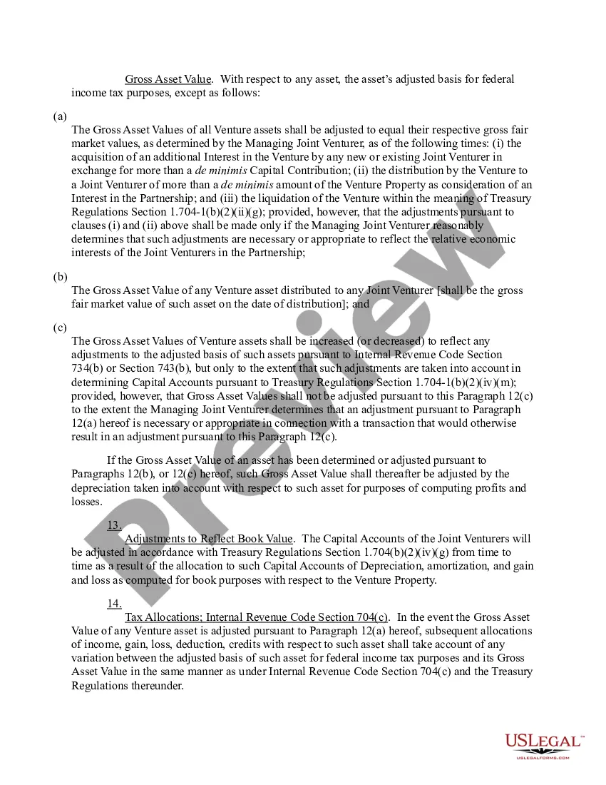 Get Joint Venture Agreement Preview Joint Venture Agreement