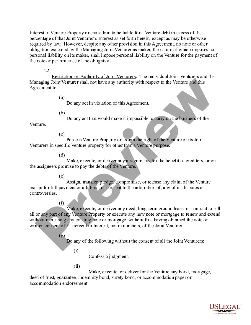 Get Joint Venture Agreement Preview Joint Venture Agreement