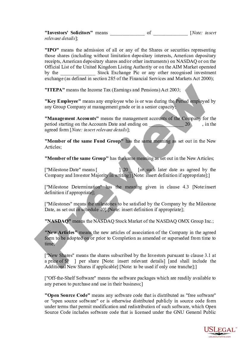 Get Subscription Agreement and Shareholders' Agreement Preview Subscription Agreement and Shareholders' Agreement