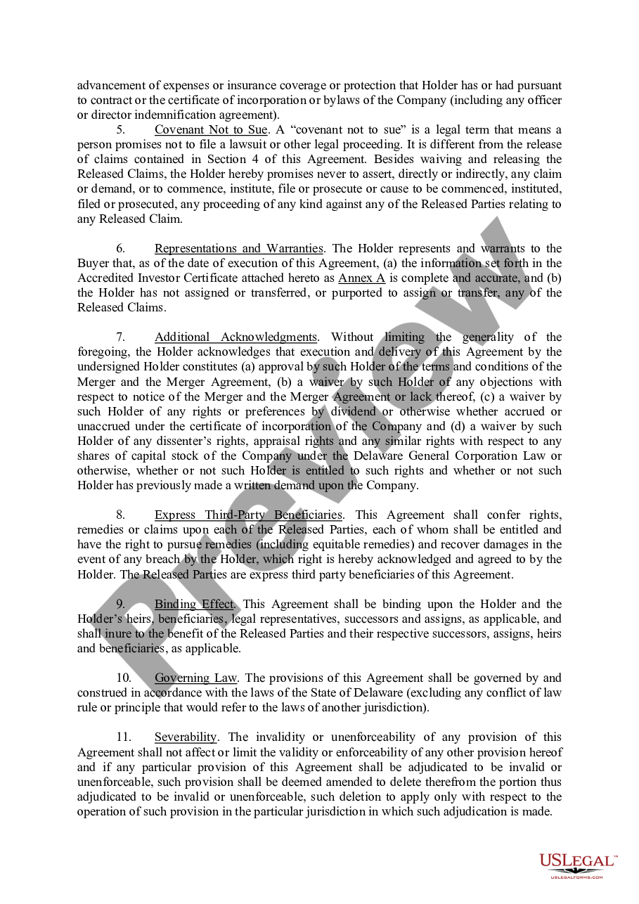 page 7 Letter of Transmittal to Accompany Certificates of Common Stock preview