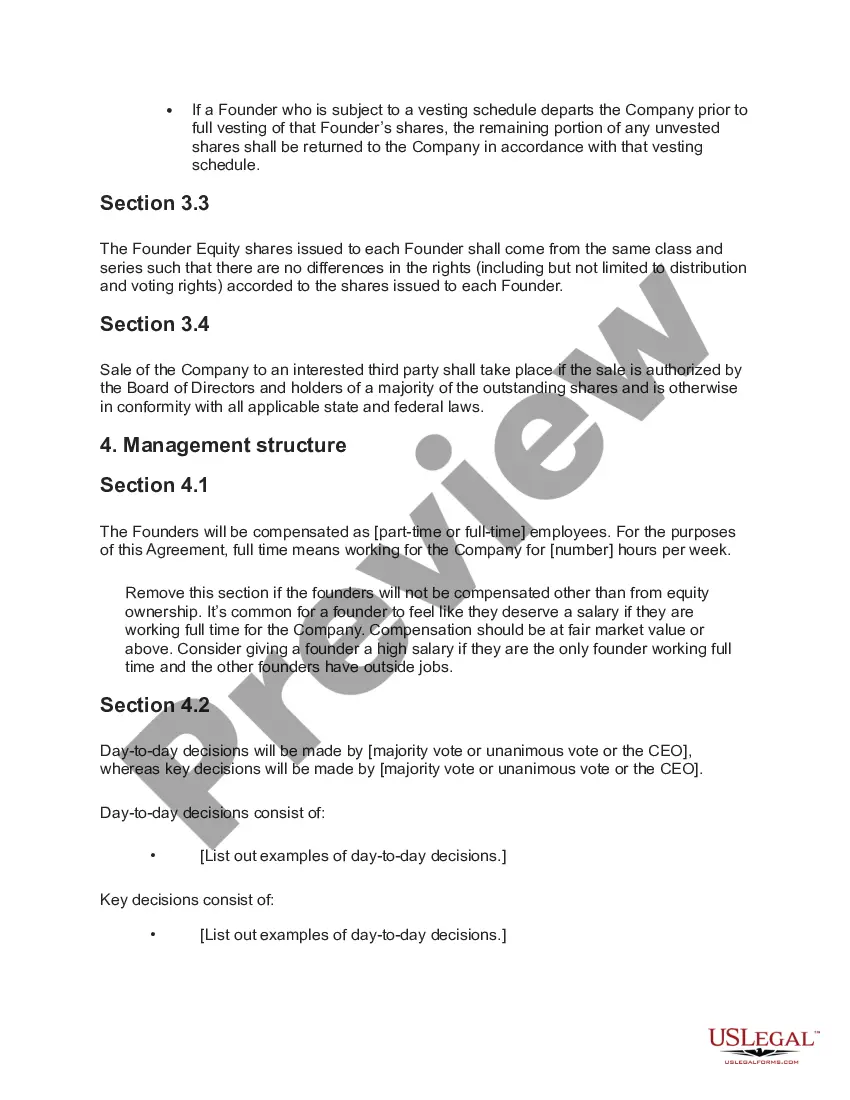 Get Founders Agreement Preview Founders Agreement