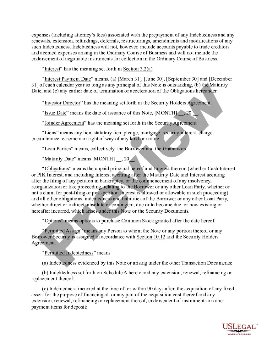 Get Convertible Secured Promissory Note Preview Convertible Secured Promissory Note
