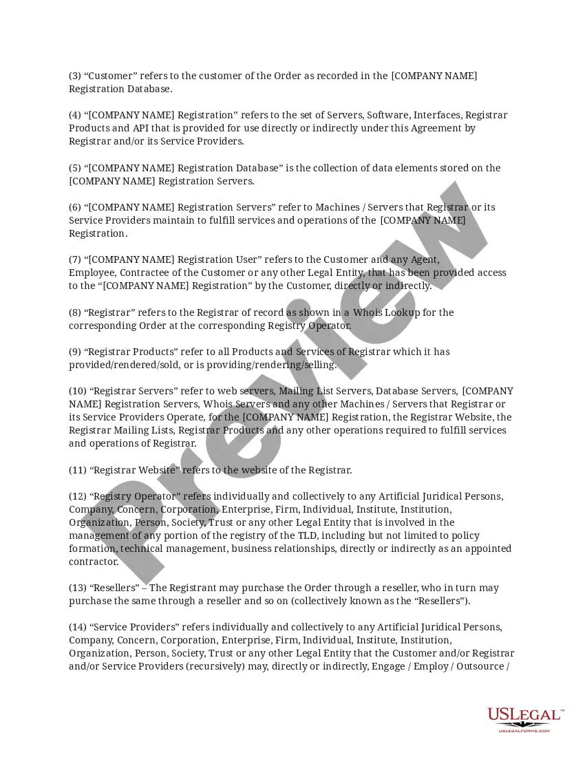 Get Dominion Registries Agreement Preview Dominion Registries Agreement