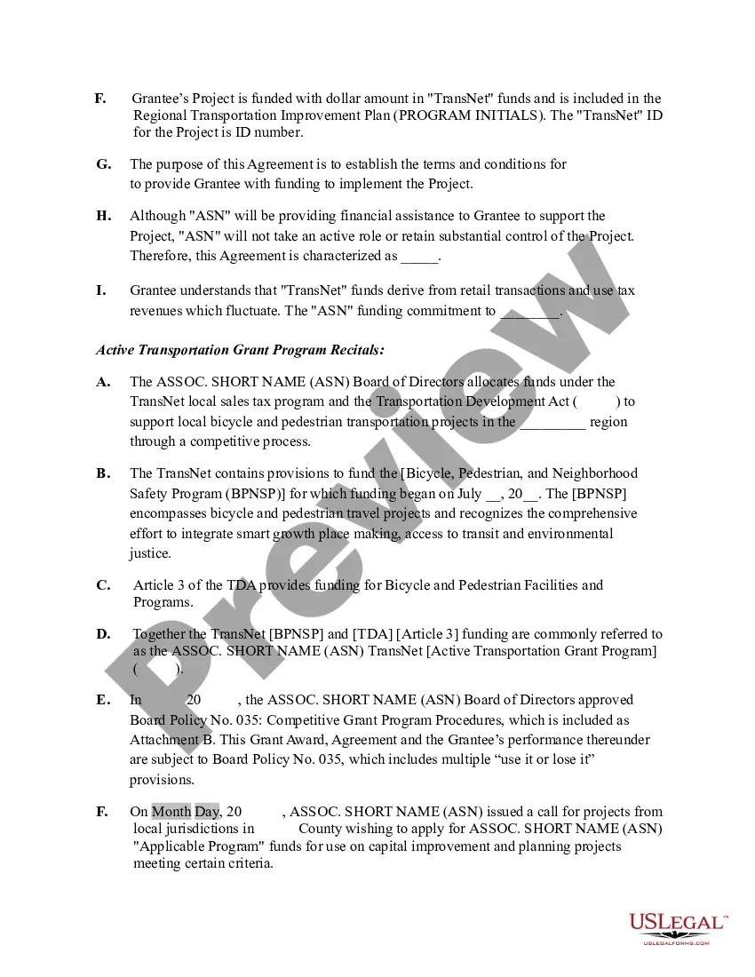 Get Grant Agreement - From Government Assoc. Preview Grant Agreement - From Government Assoc.