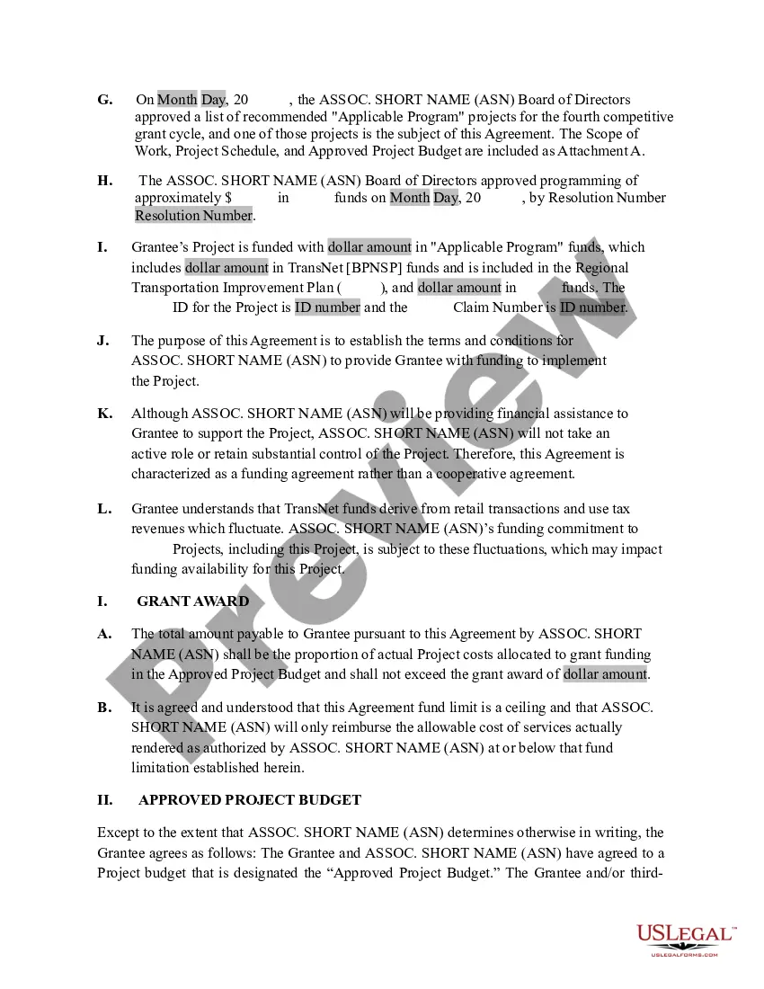 Get Grant Agreement - From Government Assoc. Preview Grant Agreement - From Government Assoc.