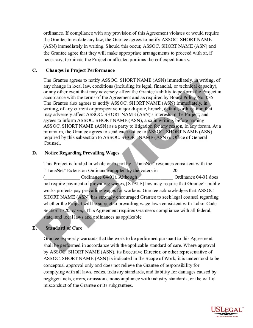 Get Grant Agreement - From Government Assoc. Preview Grant Agreement - From Government Assoc.