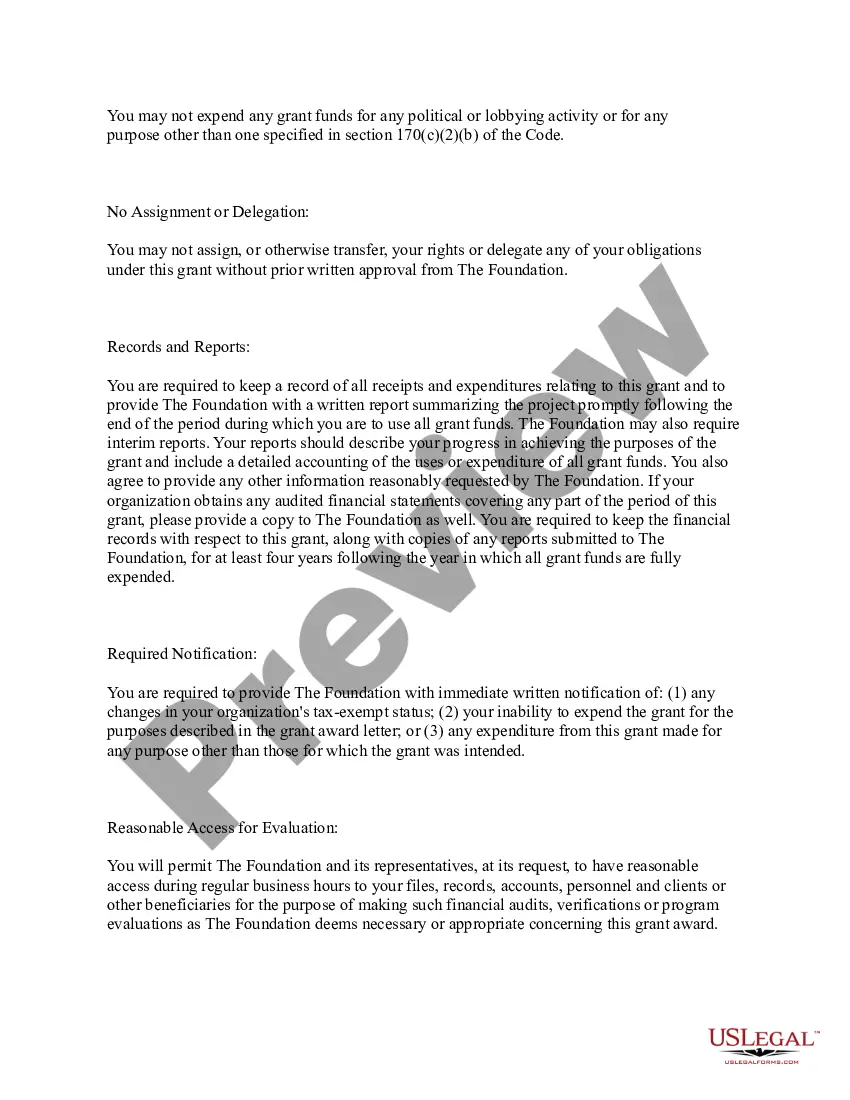 Get Grant Agreement Preview Grant Agreement