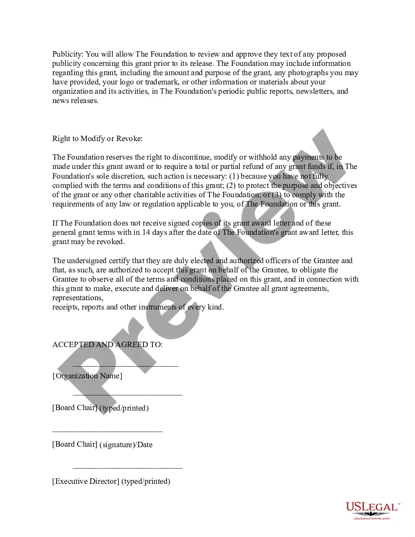 Get Grant Agreement Preview Grant Agreement